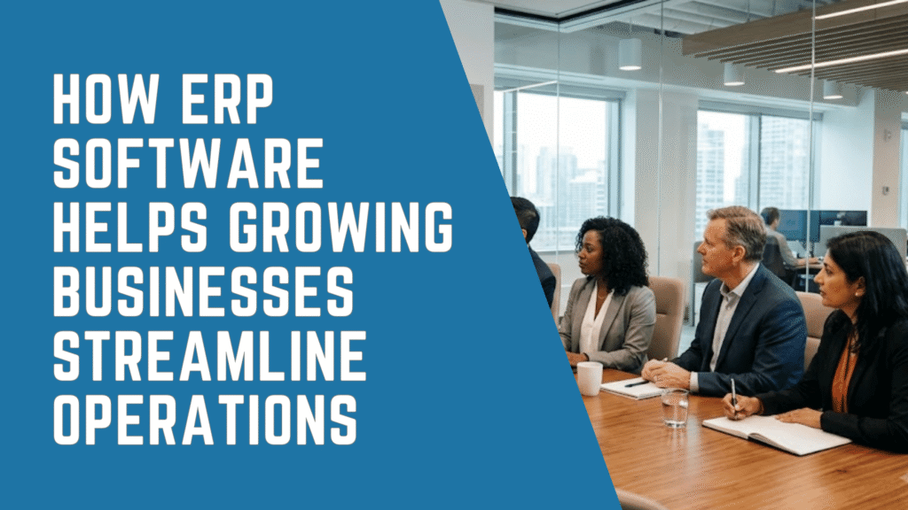 ERP software dashboard helping business leaders streamline operations and improve operational visibility.